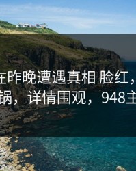 主持人在昨晚遭遇真相 脸红，91网全网炸锅，详情围观，948主持人
