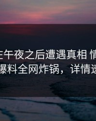 神秘人在午夜之后遭遇真相 情绪失控，51爆料全网炸锅，详情速看