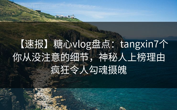 【速报】糖心vlog盘点：tangxin7个你从没注意的细节，神秘人上榜理由疯狂令人勾魂摄魄